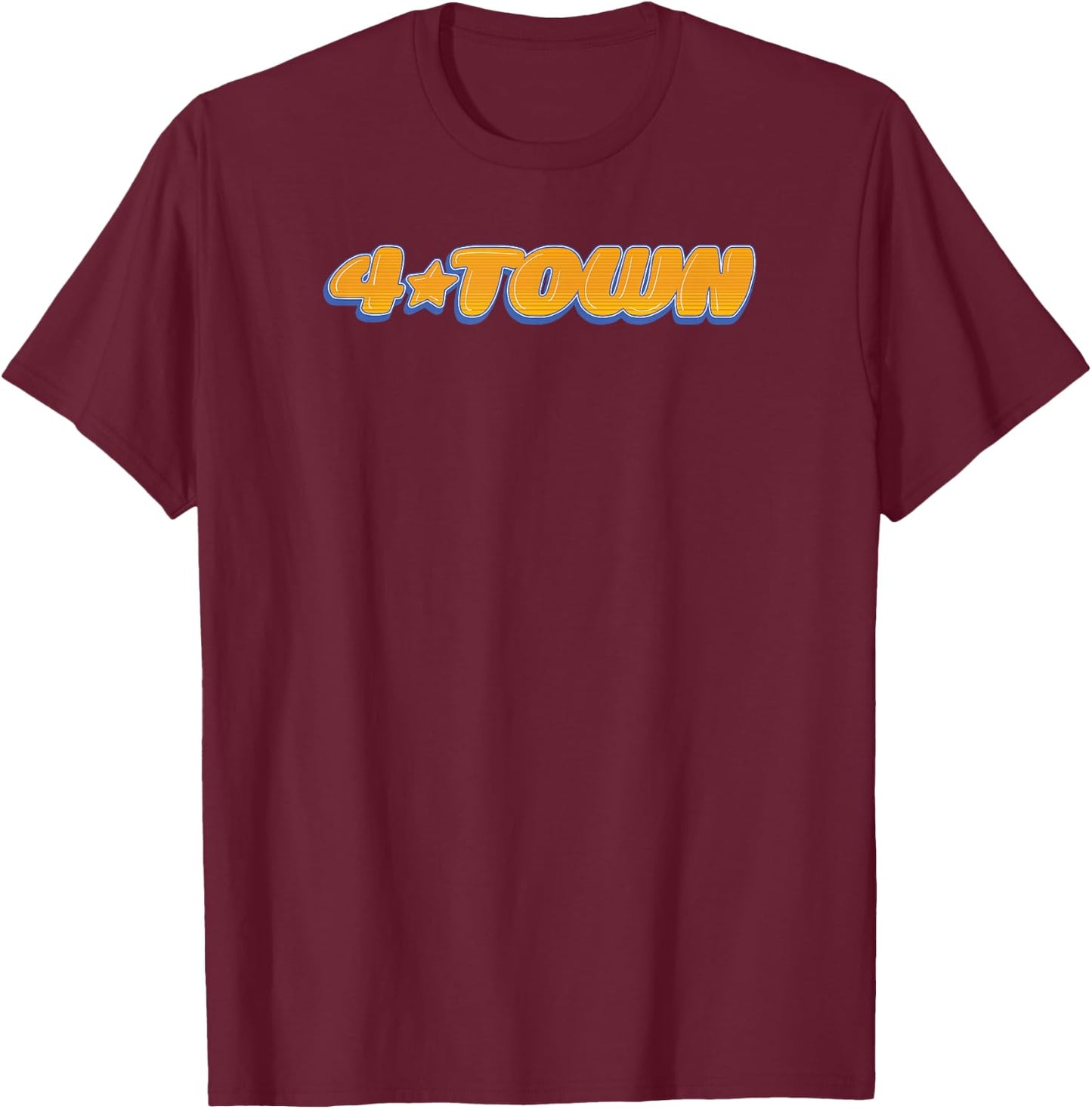 Disney Pixar Turning Red 4 Town Simple Text Logo T-Shirt - T-Shirt | Maroon