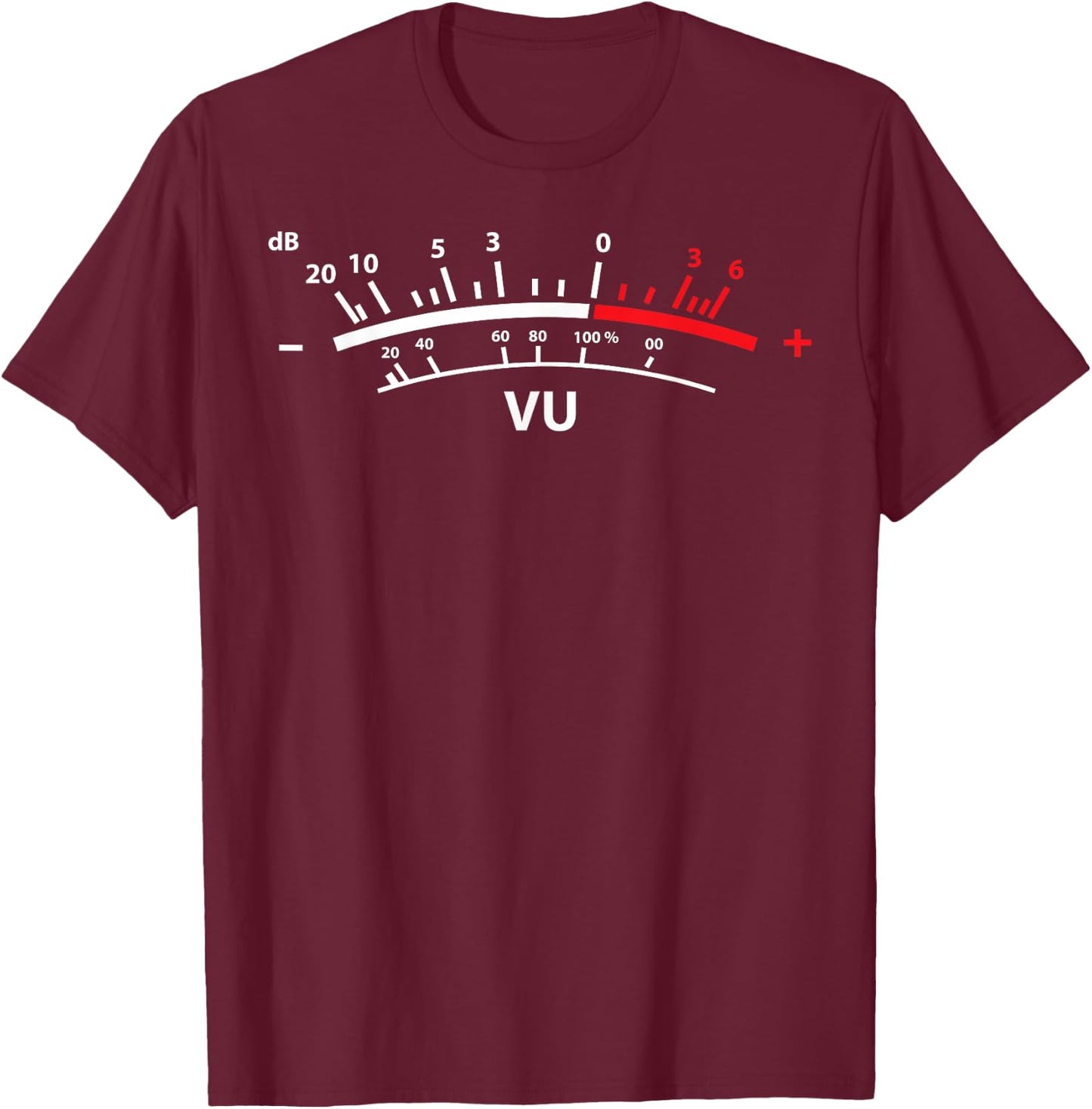 VU Meter dB DJ T-Shirt - T-Shirt | Maroon