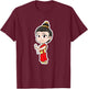 Laos Lao Laotian Proud Flag Traditional Dress Lao Sinh Girl T-Shirt - T-Shirt | Maroon