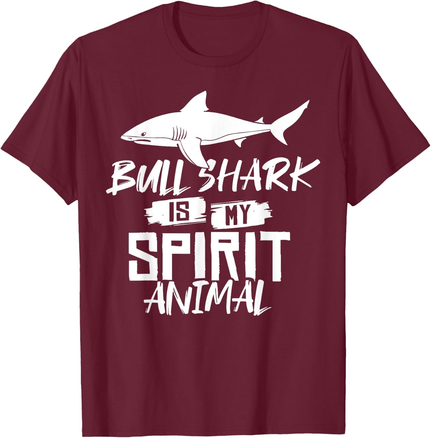 Bull Shark Teeth Animal Funny Ocean T-Shirt - T-Shirt | Maroon