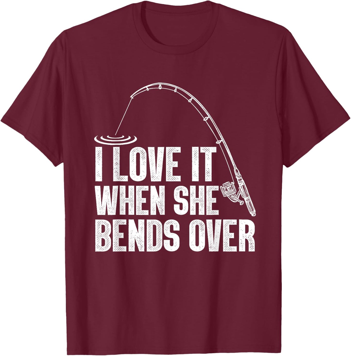 Funny Fishing Design Women Fisherman Fishing Rod T-Shirt - T-Shirt | Maroon