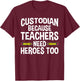 Funny School Custodian Design Women Janitor Quotes T-Shirt - T-Shirt | Maroon