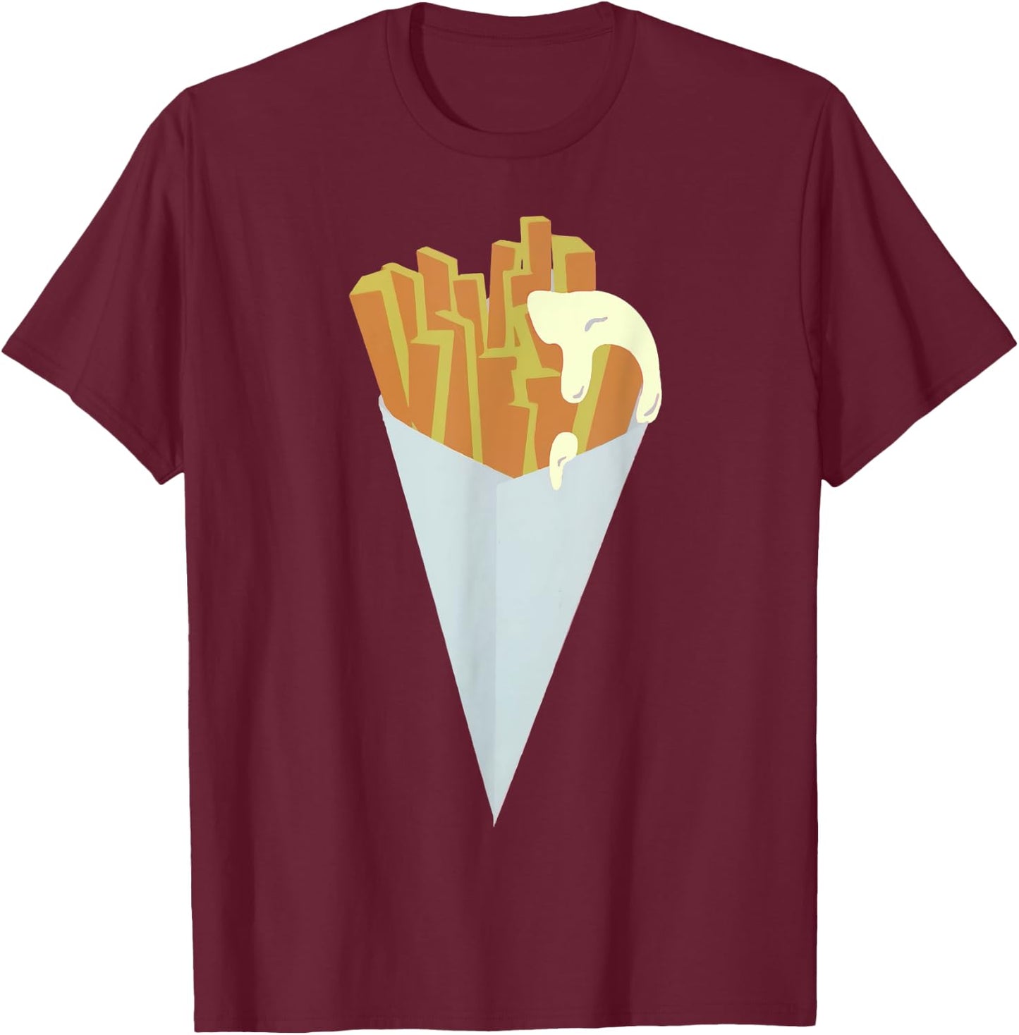 Belgian fries with mayonaise T-Shirt - T-Shirt | Maroon
