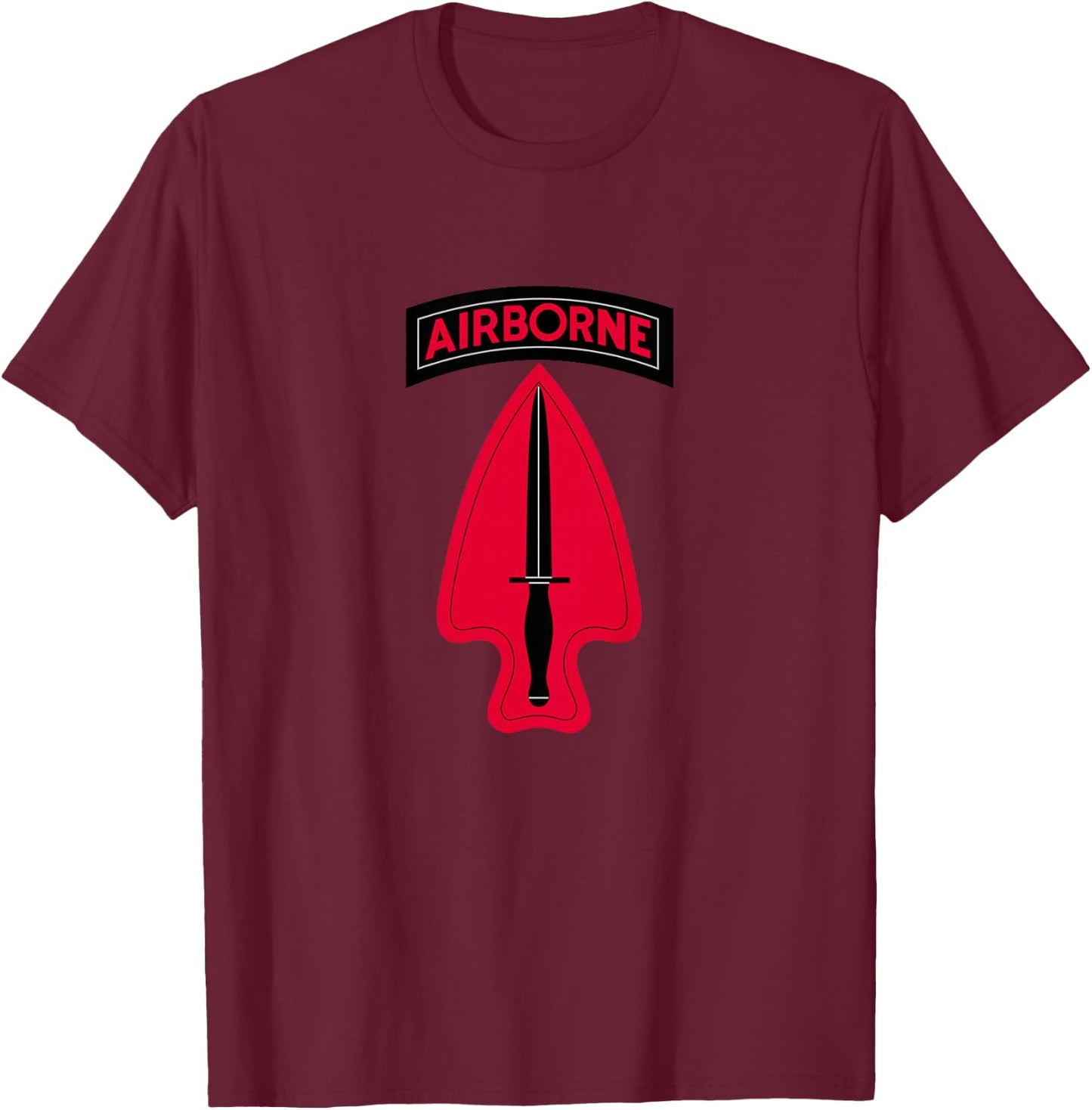 Kids Green US Special Forces USASOC Patch for Boys, Girls, Kids T-Shirt - T-Shirt | Maroon