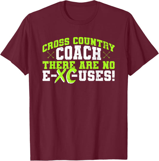 XC Coach Design For Cross Country Running Coach T-Shirt - T-Shirt | Maroon