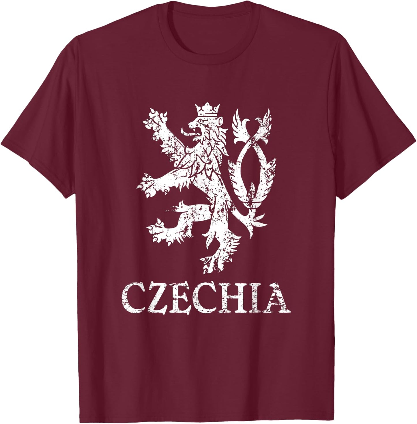 Cesko Czechia Lion Symbol Czech Republic Pride T-Shirt - T-Shirt | Maroon