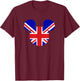 Disney Mickey Mouse King's Coronation UK Flag Union Jack T-Shirt - T-Shirt | Maroon