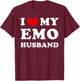 I Love My Emo Husband, I Heart My Emo Husband T-Shirt - T-Shirt | Maroon