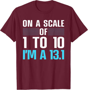 Funny Half Marathon Art Women 13.1 Running Finisher T-Shirt - T-Shirt | Maroon