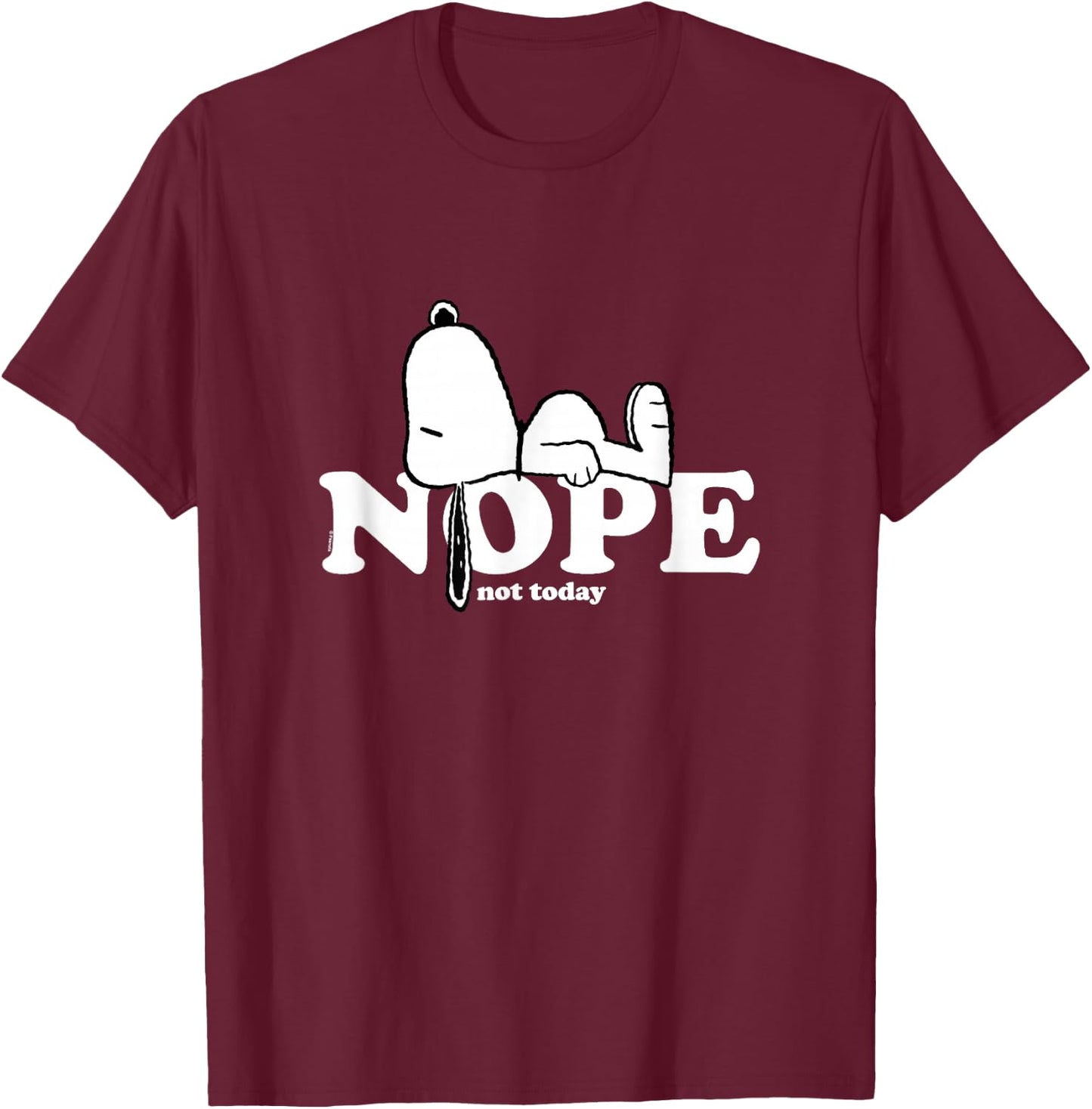 Snoopy Nope T-Shirt - T-Shirt | Maroon