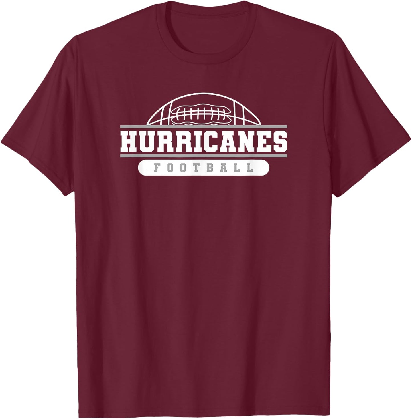 Hurricanes Football Varsity College University High School T-Shirt - T-Shirt | Maroon