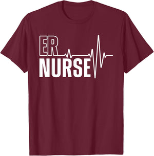 Cool Emergency Room Nurse Design Women ER Nursing T-Shirt - T-Shirt | Maroon