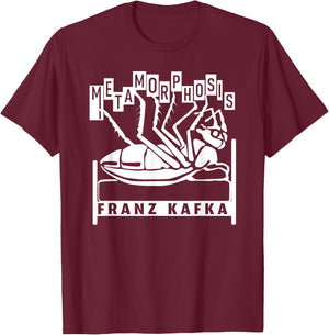 Franz Kafka Vermin Transformation Literature T-Shirt - T-Shirt | Maroon