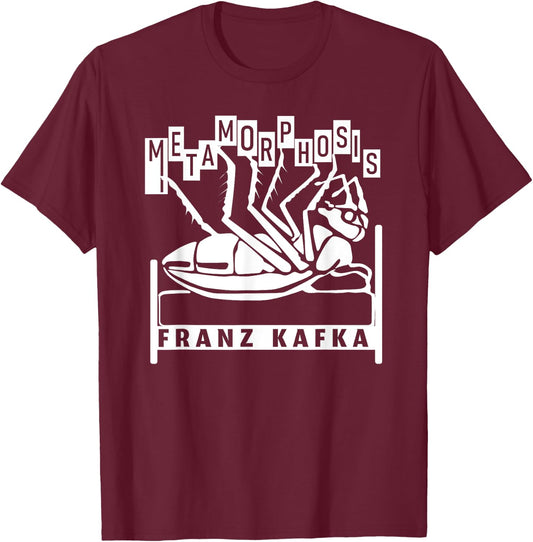 Franz Kafka Vermin Transformation Literature T-Shirt - T-Shirt | Maroon