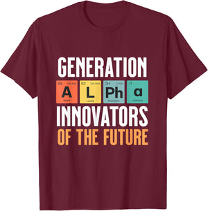 Generation Alpha - Innovators of the Future - Periodic Table T-Shirt - T-Shirt | Maroon