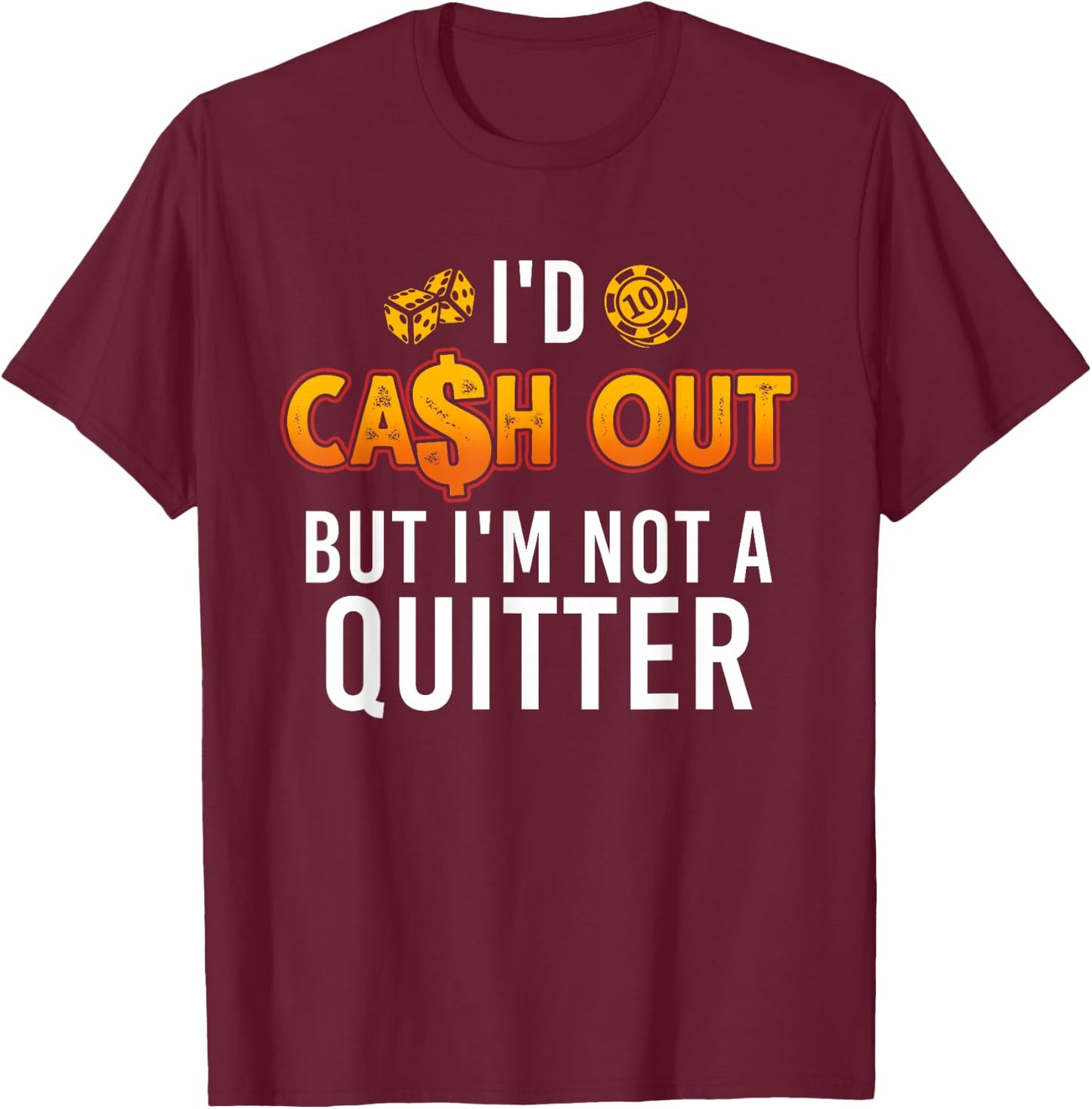 Funny Gambling Art Women Slot Machine Las Vegas T-Shirt - T-Shirt | Maroon
