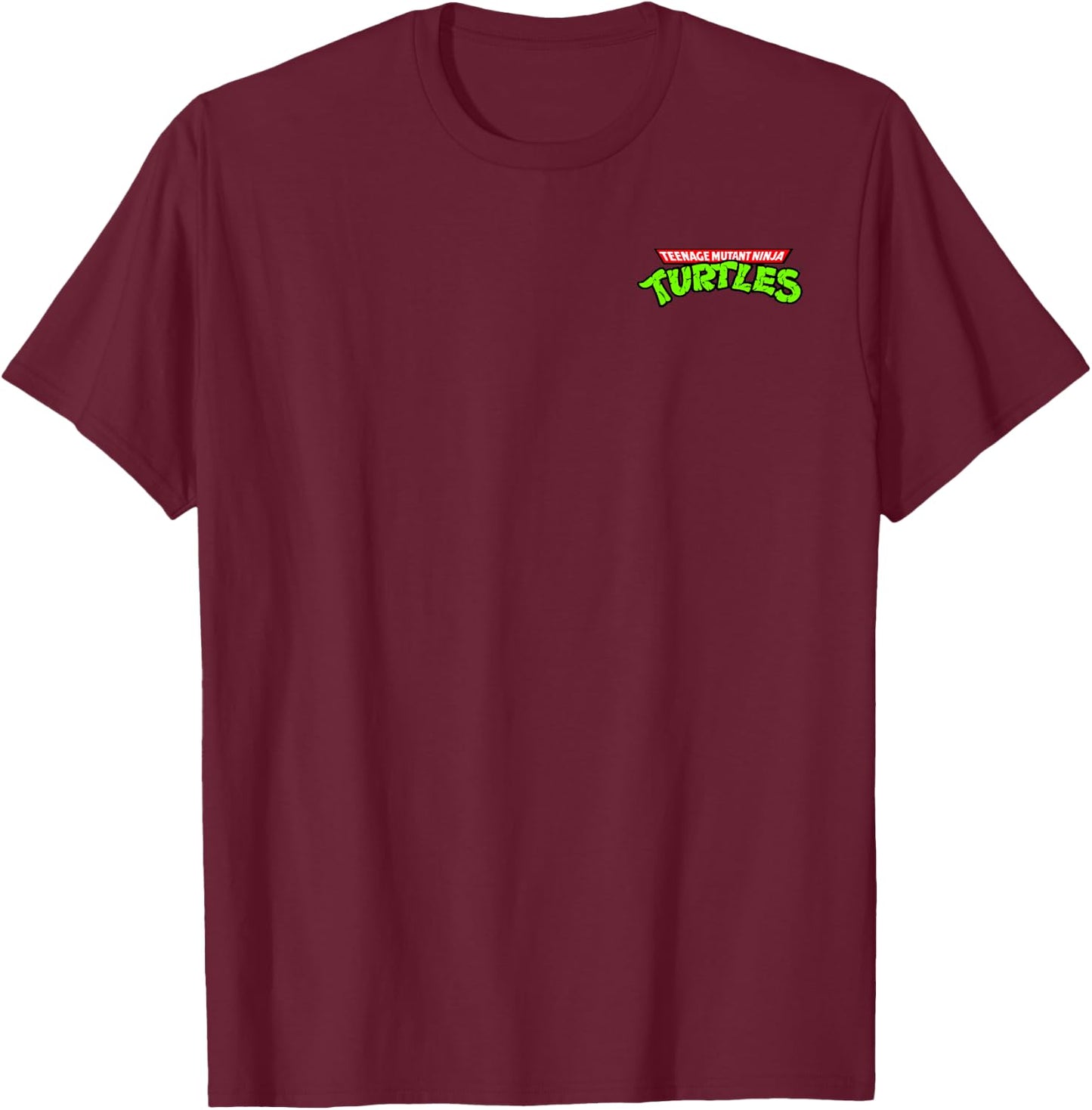 Teenage Mutant Ninja Turtles Classic Vintage Pocket Logo T-Shirt - T-Shirt | Maroon