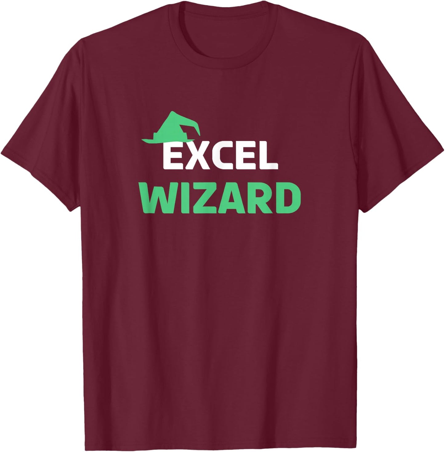 Excel Wizard Funny Spreadsheet Excel Humor Gifts T-Shirt - T-Shirt | Maroon