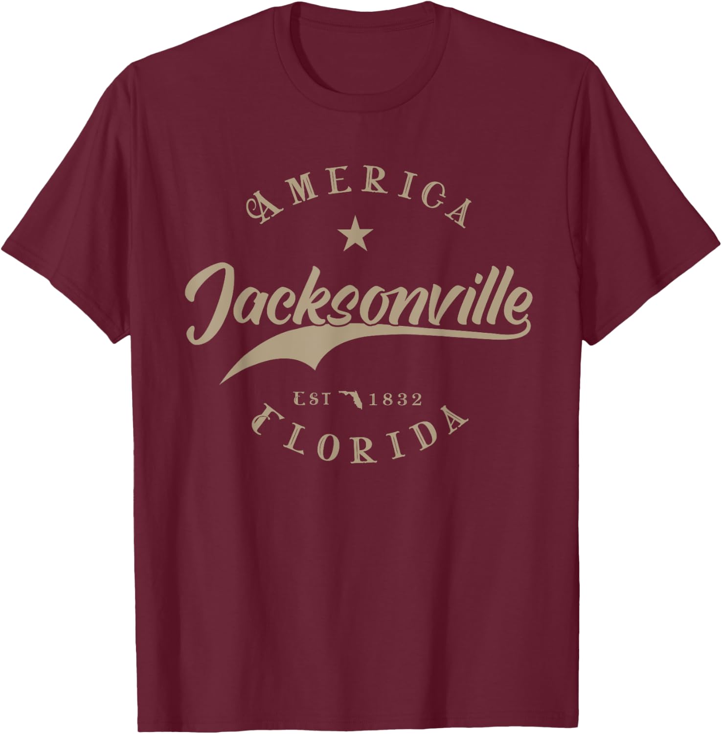 Jacksonville FL | Florida T-Shirt - T-Shirt | Maroon