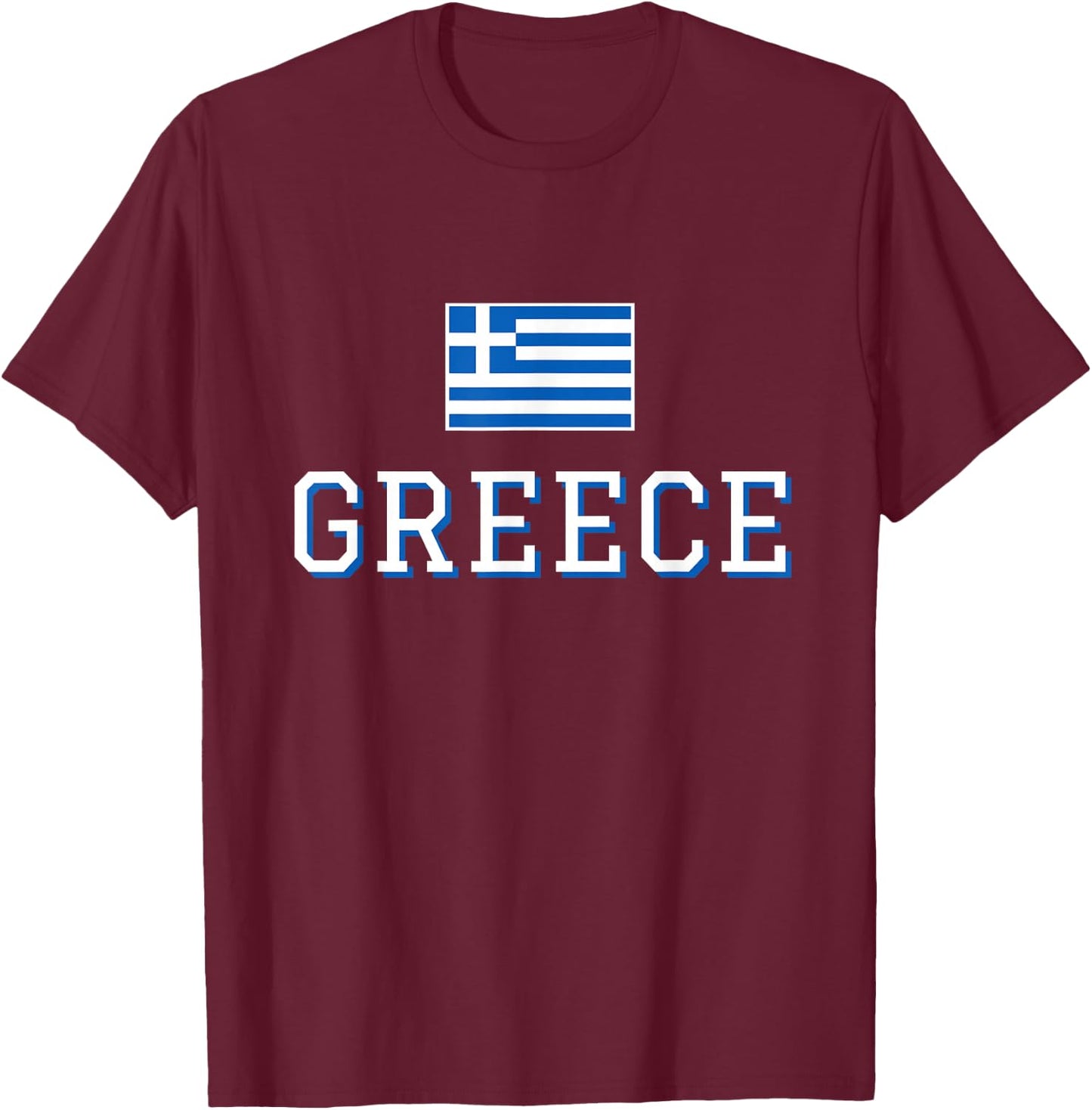 Greece Flag Greek Flag Greece Souvenir T-Shirt - T-Shirt | Maroon