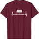 Vintage Renewable Energy Heartbeat Solar Panel Solar Power T-Shirt - T-Shirt | Maroon