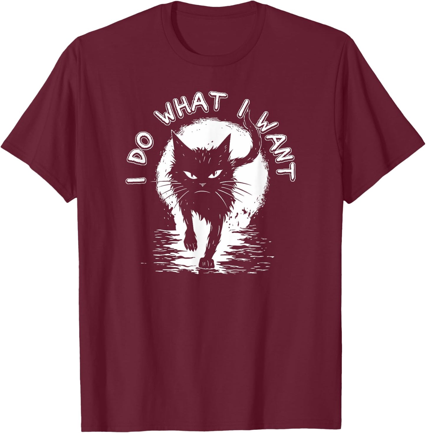 Cat Crazy Halloween Text Design Kitty Feral Stray Cat Women T-Shirt - T-Shirt | Maroon