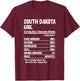South Dakota Girl T-Shirt - T-Shirt | Maroon