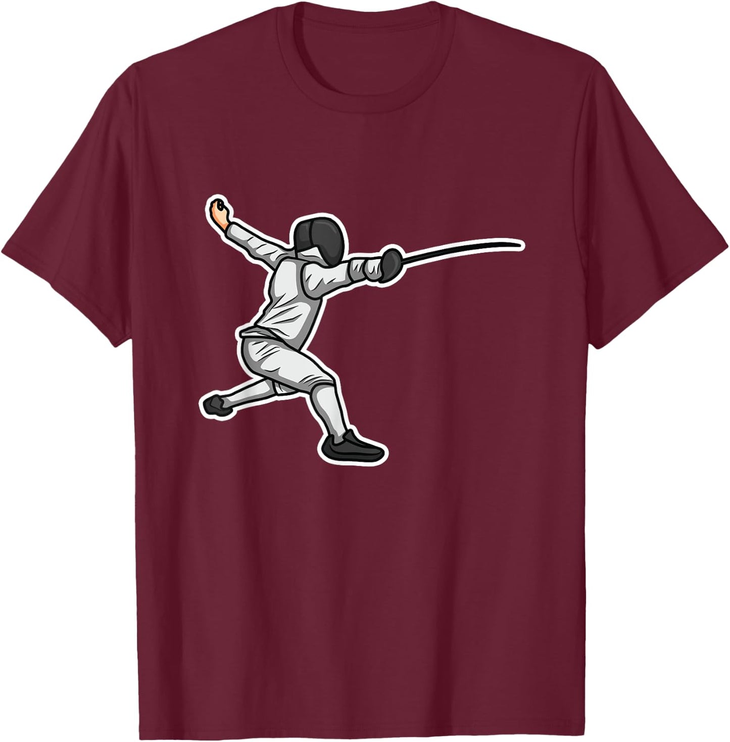 Little Fencer Fencing Lover Épée T-Shirt - T-Shirt | Maroon