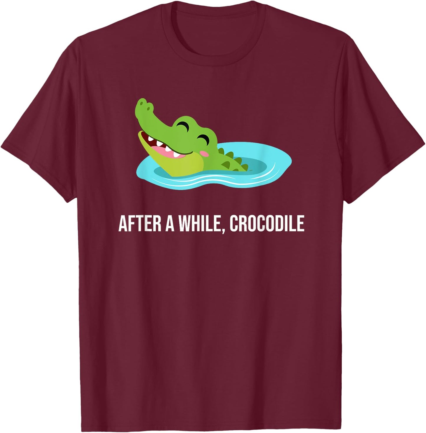 After A While Crocodile T-Shirt - T-Shirt | Maroon