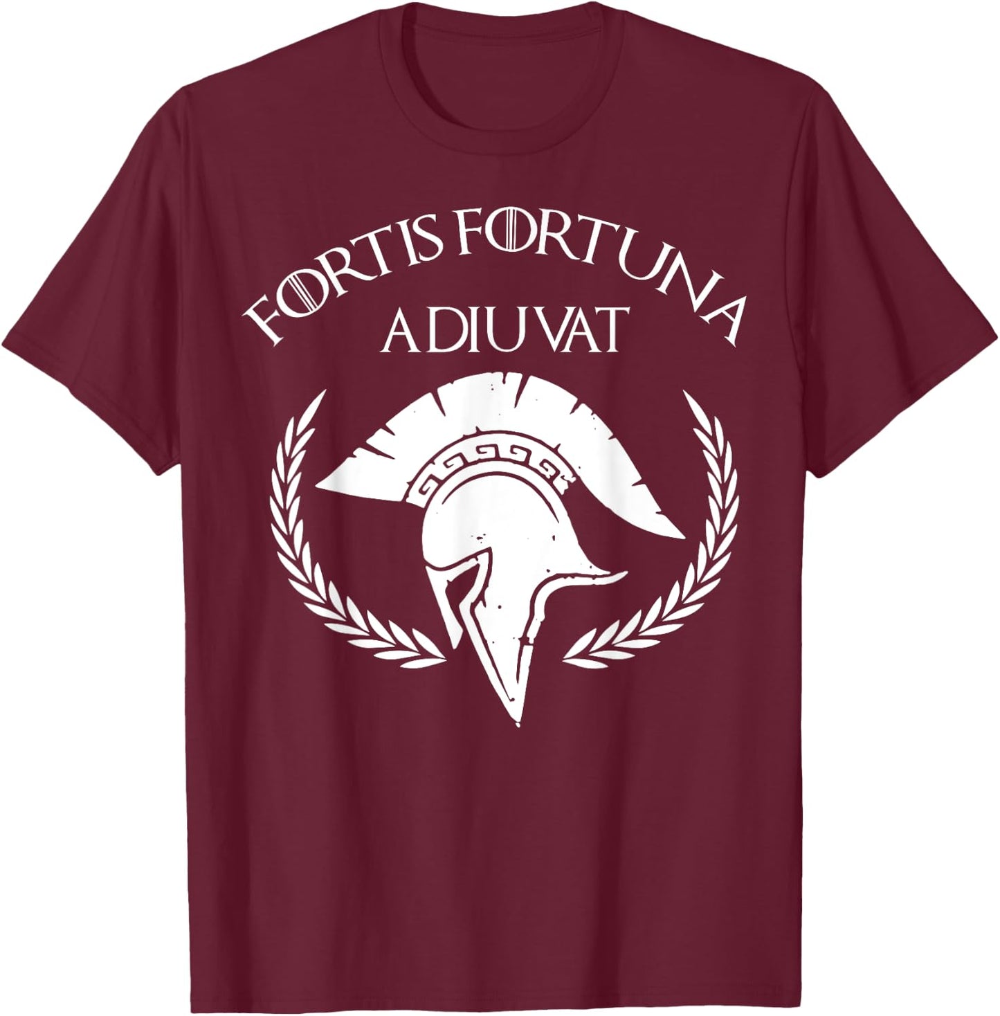 Fortis Fortuna Adiuvat, Latin T-Shirt - T-Shirt | Maroon