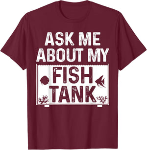 Funny Aquarium Saltwater Fish Tank Nerd Men Women Aquarists T-Shirt - T-Shirt | Maroon