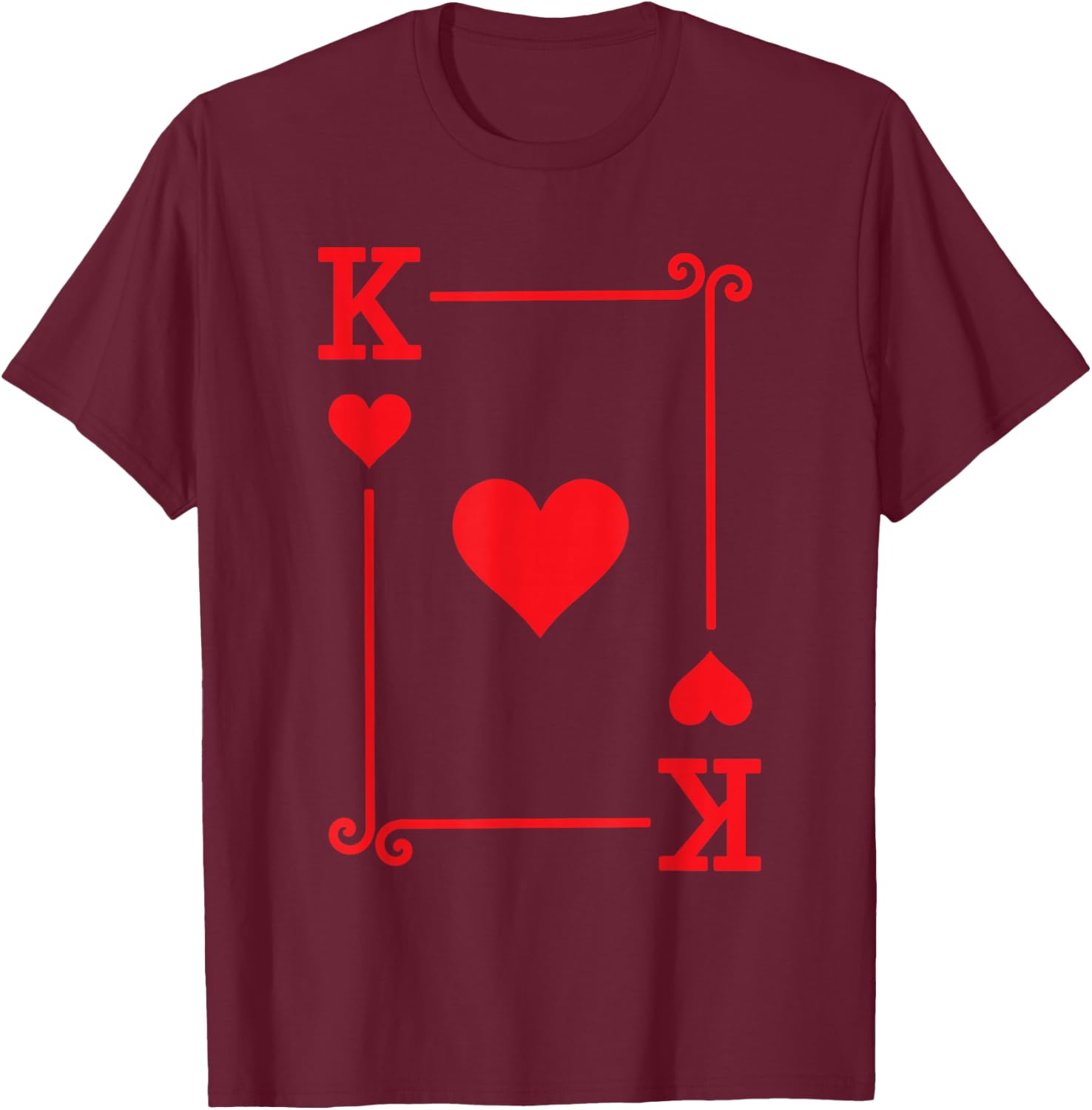 King Hearts Costume - Playing Cards - King Hearts T-Shirt - T-Shirt | Maroon