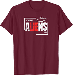 It Wasn't Aliens, UFO, Rapture, Christian T-Shirt - T-Shirt | Maroon