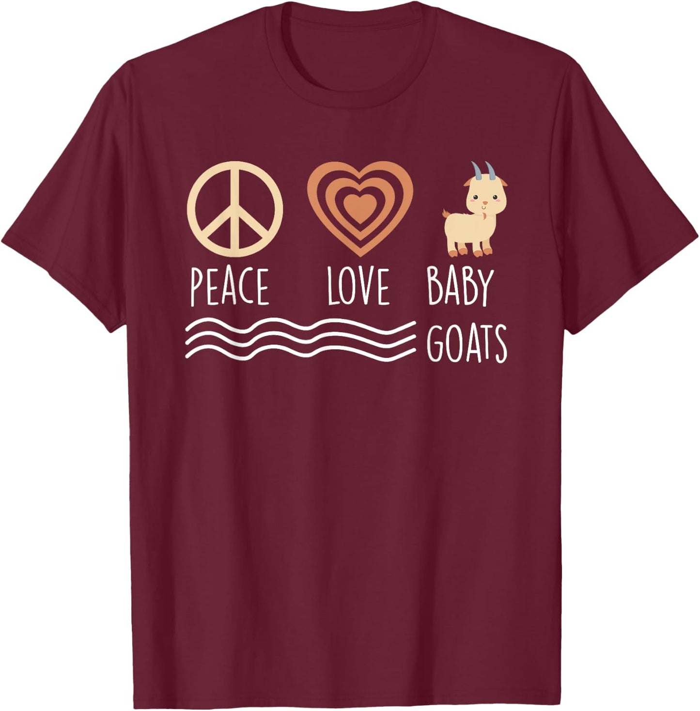 Baby Goat Lover Farm Animal Goat Farming Goat Herder T-Shirt - T-Shirt | Maroon