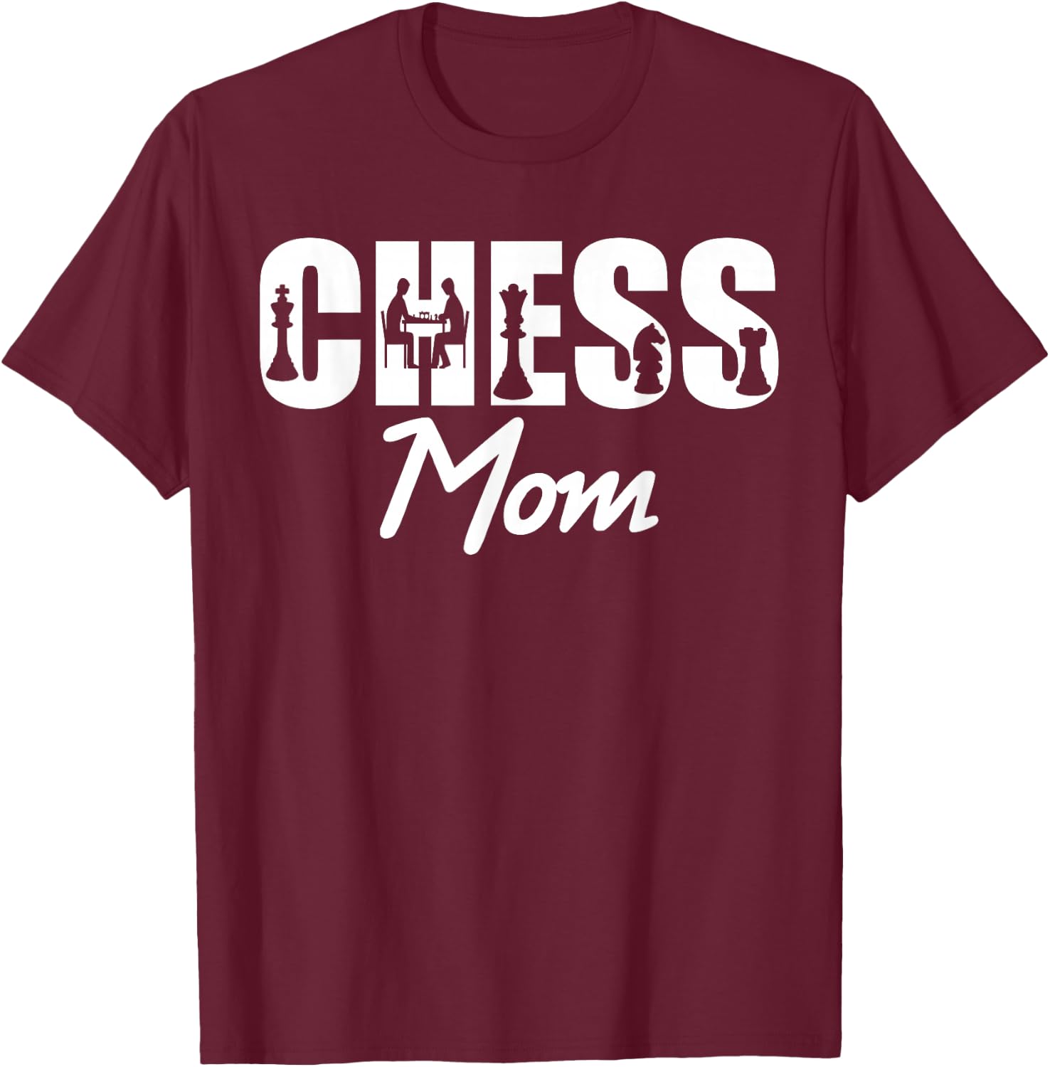 Game Player Chess Mom Club Team T-Shirt - T-Shirt | Maroon