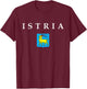 Croatia Hrvatska Souvenir Croatian Istria T-Shirt - T-Shirt | Maroon