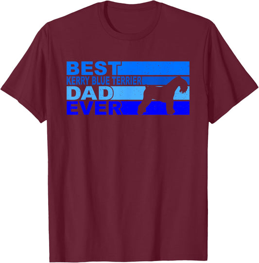 Best Kerry-Blue-Terrier Dad Ever Kerry-Blue-Terrier T-Shirt - T-Shirt | Maroon