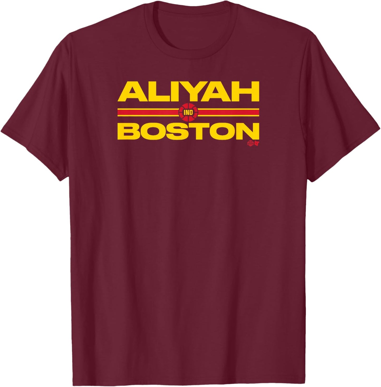 Aliyah Boston: Text Stack - Indiana Basketball T-Shirt - T-Shirt | Maroon