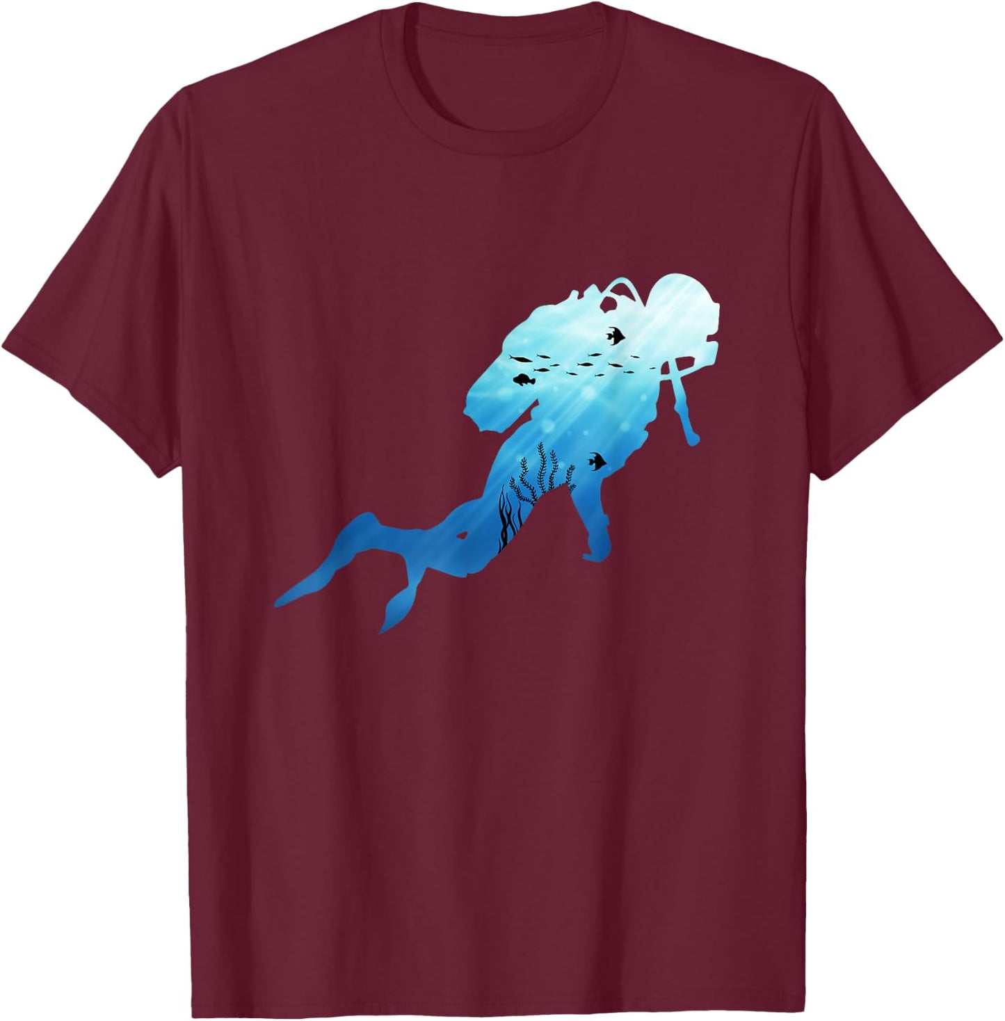 Scuba Diving - Underwater Ocean Lover Scuba Diver Trainer T-Shirt - T-Shirt | Maroon