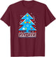 PAC-MAN Christmas T-Shirt - T-Shirt | Maroon