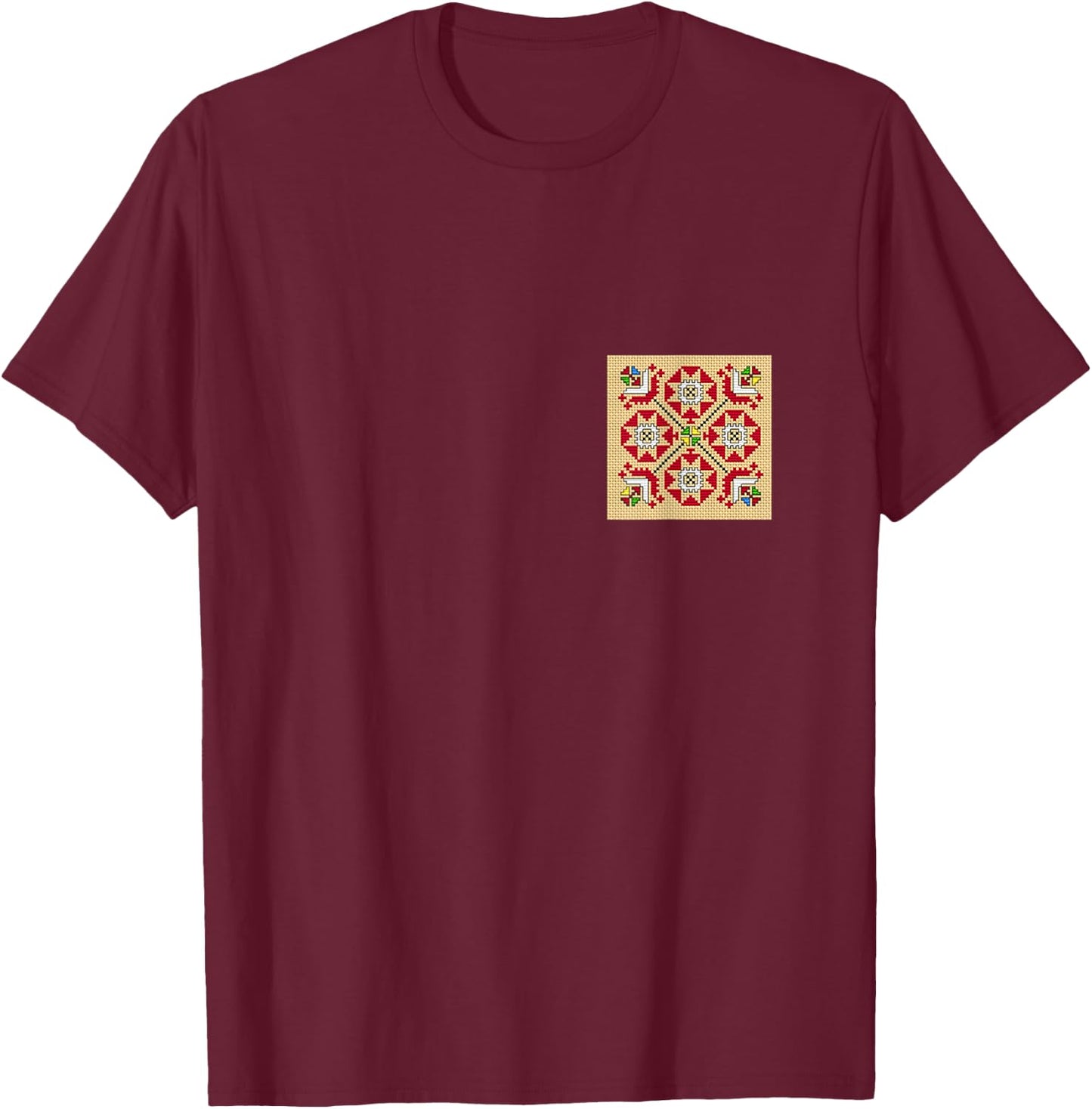 Bulgarian Shevitsa Traditional Folklore T-Shirt - T-Shirt | Maroon