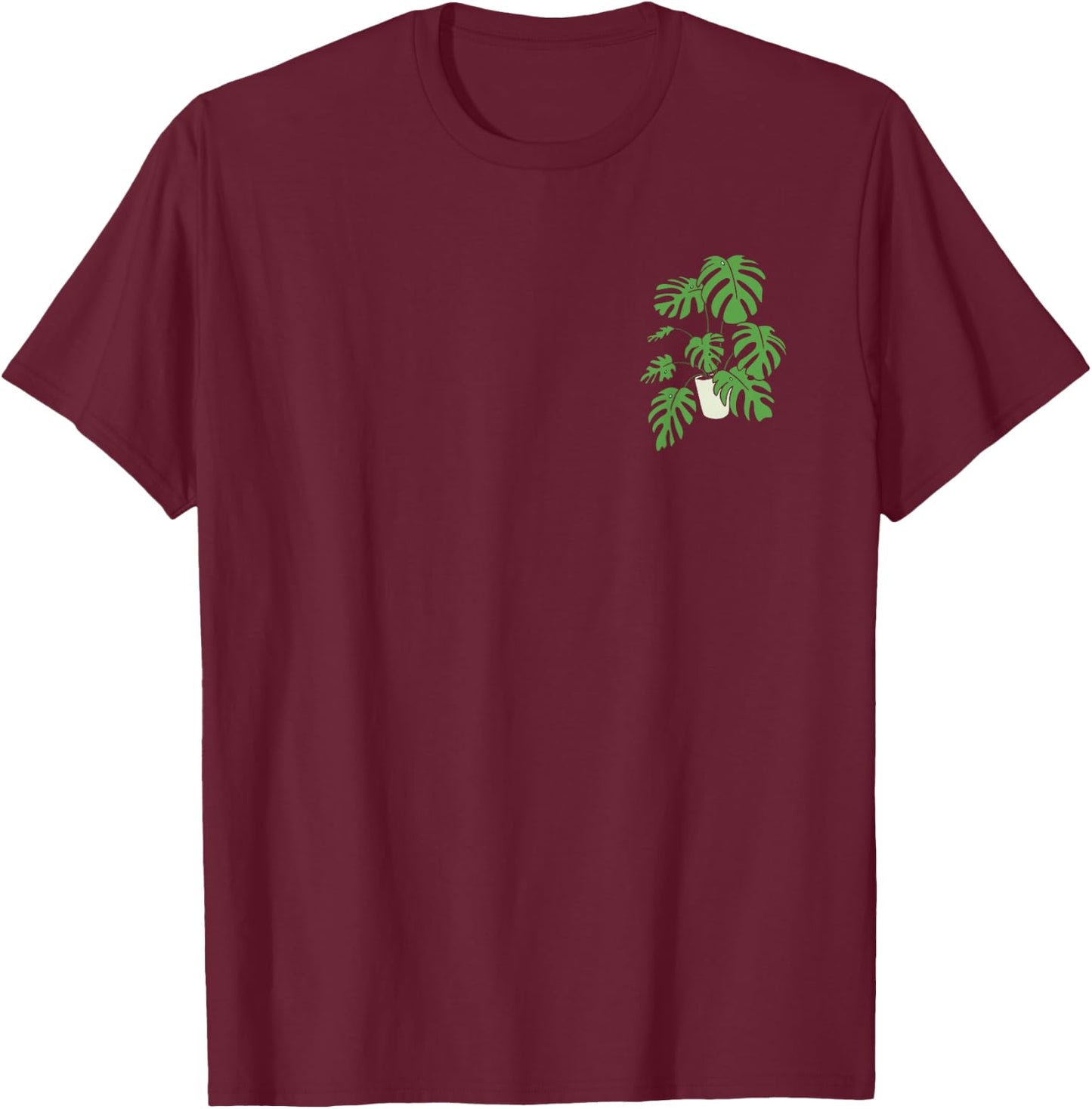 Monstera Deliciosa House Plant Gardener Horticulturist T-Shirt - T-Shirt | Maroon