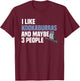 Kookaburra Introverted Kingfisher Birdwatcher Ornithologist T-Shirt - T-Shirt | Maroon
