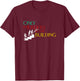 Only Murders in The Building Stairs Logo T-Shirt - T-Shirt | Maroon