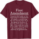 First Amendment History T-Shirt - T-Shirt | Maroon