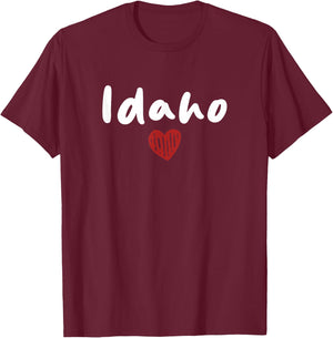 Idaho - I Love Idaho - Classic T-Shirt - T-Shirt | Maroon