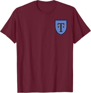 Heartstopper Truham Grammar School Heart Pocket Crest T-Shirt - T-Shirt | Maroon