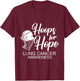 Hoops For Hope Basketball Player Lung Cancer Awareness T-Shirt - T-Shirt | Maroon
