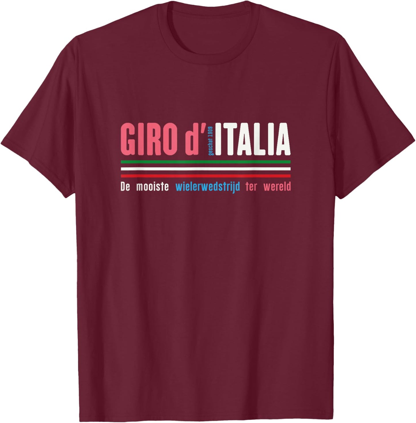 Giro D Italia The World's Most Beautiful Bike Race T-Shirt - T-Shirt | Maroon
