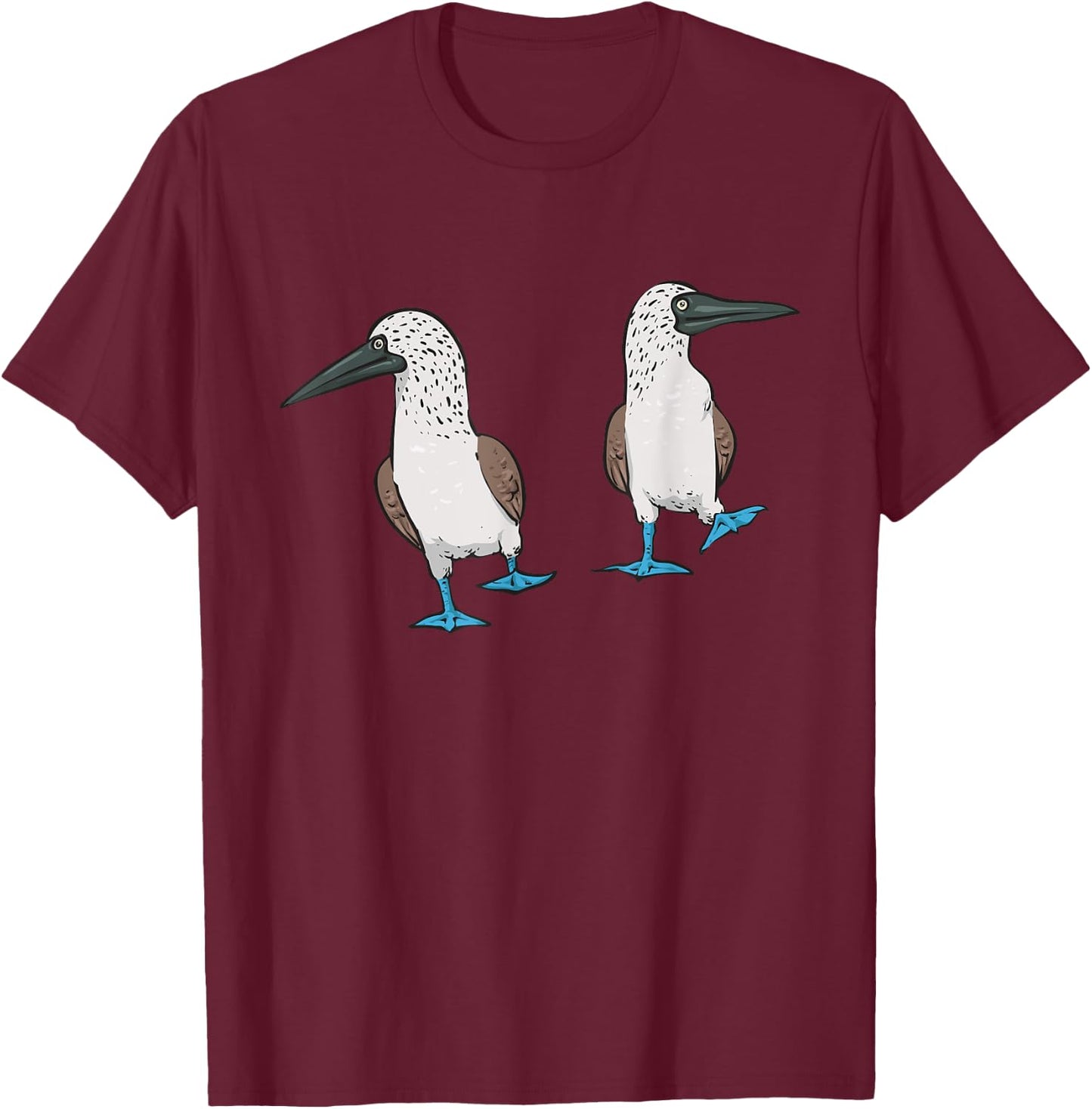 Blue-footed Booby Boobies Seabird T-Shirt - T-Shirt | Maroon